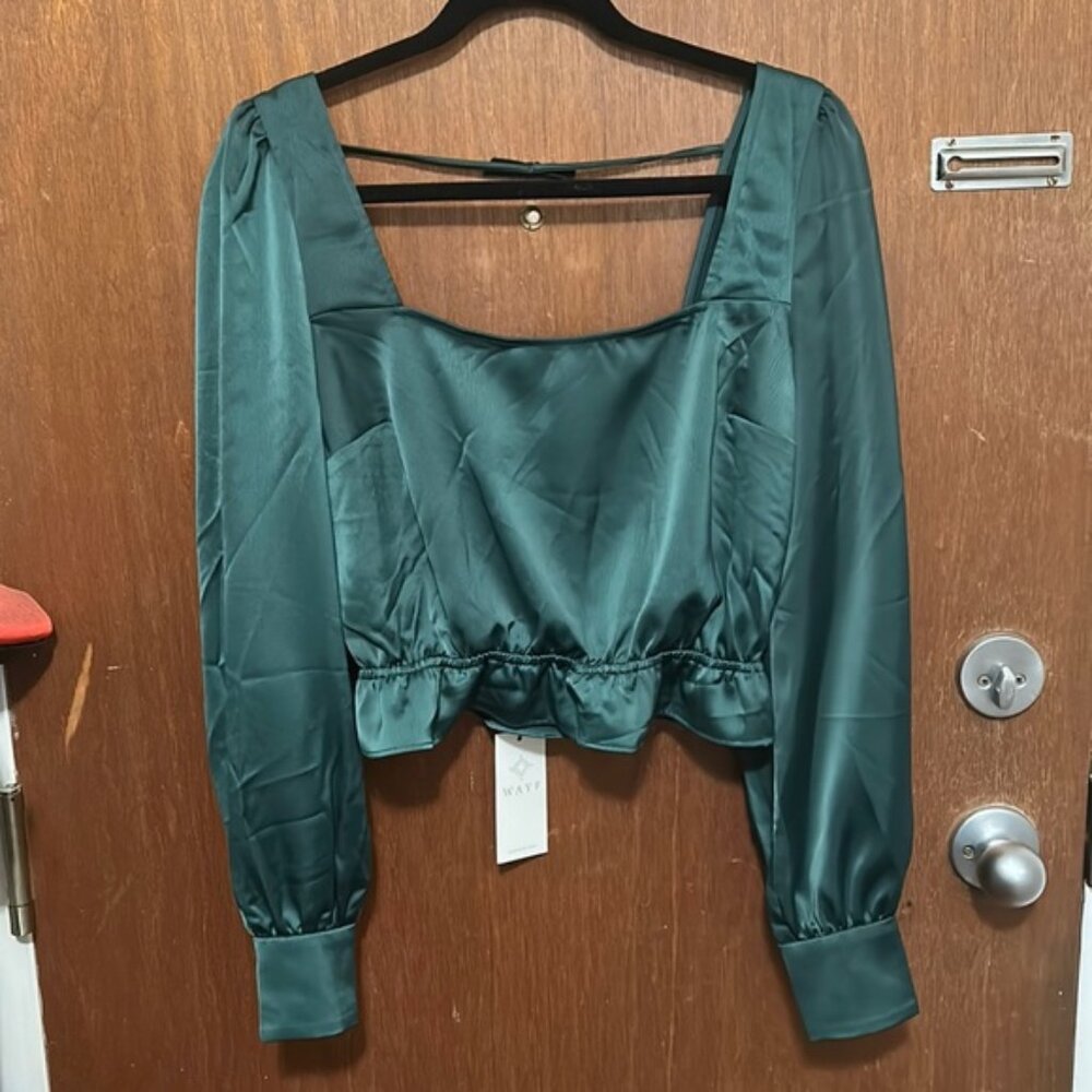 NWT WAYF Open Back Blouse